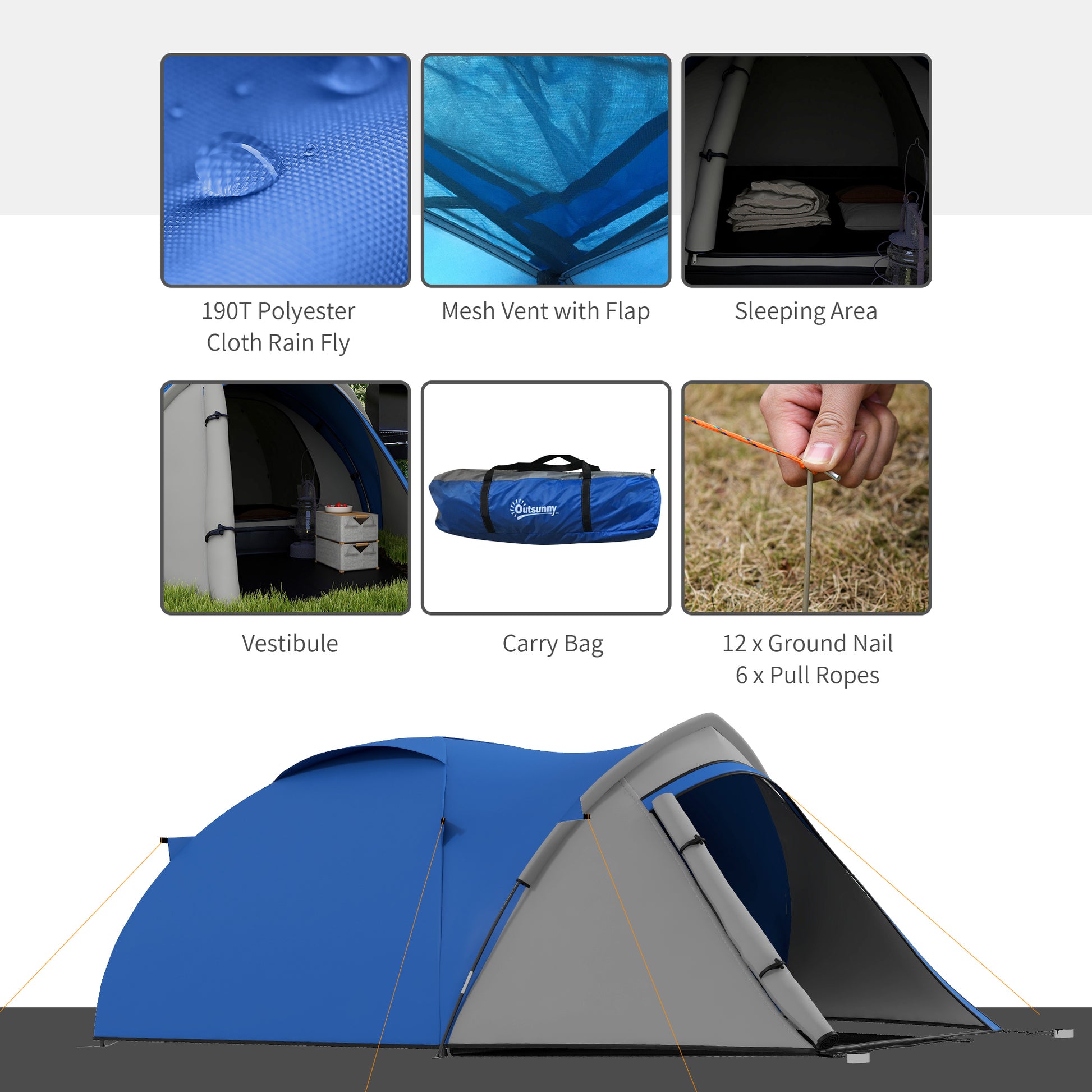 outsunny-dome-tent-for-2-person-camping-tent-with-large-windows-waterproof-blue-and-grey