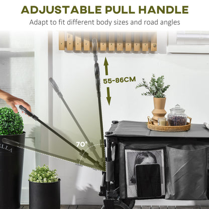 outsunny-garden-trolley-cargo-traile-on-wheels-folding-collapsible-camping-trolley-outdoor-utility-wagon-dark-grey