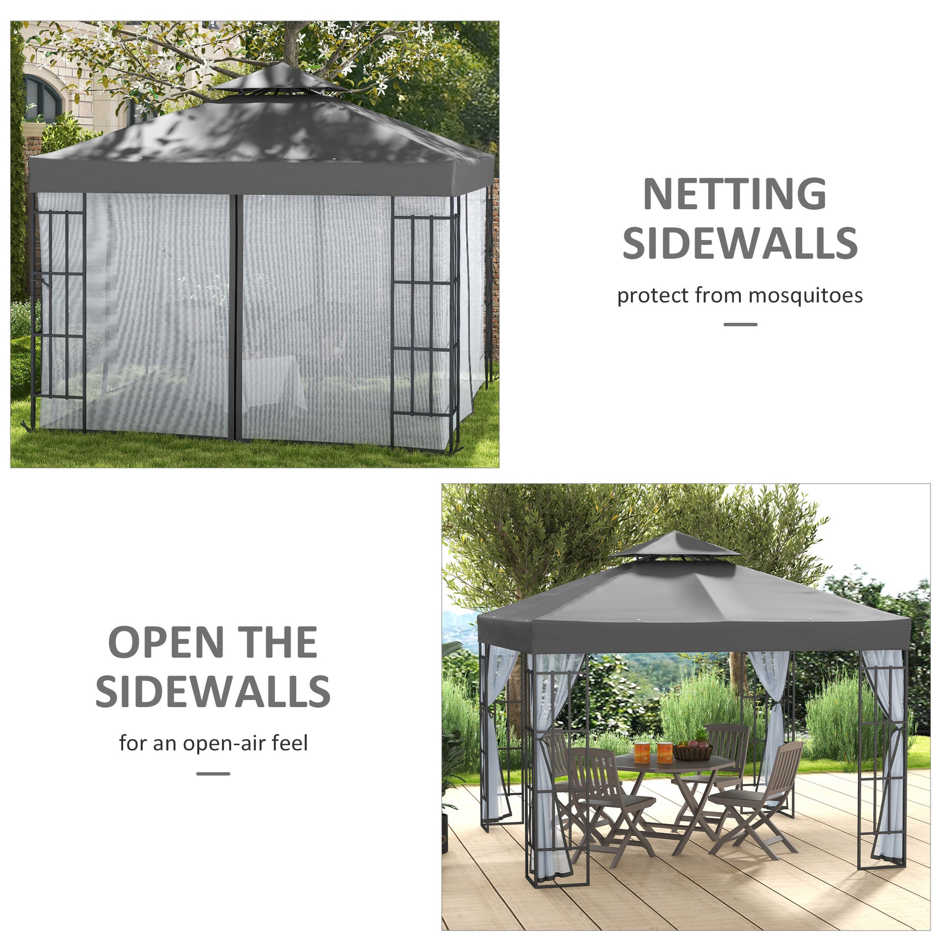 outsunny-3-x-3m-patio-gazebo-canopy-garden-pavilion-tent-shelter-with-2-tier-roof-and-mosquito-netting-steel-frame-grey