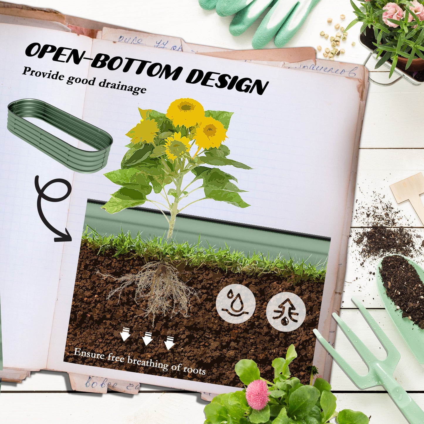 outsunny-galvanised-raised-garden-bed-metal-planter-box-with-safety-edging-for-flowers-herbs-succulents-green