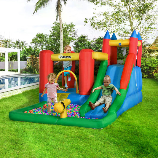 outsunny-kids-inflatable-bouncy-castle-water-slide-6-in-1-bounce-house-jumping-castle-water-pool-gun-climbing-wall-basket-for-summer-playland