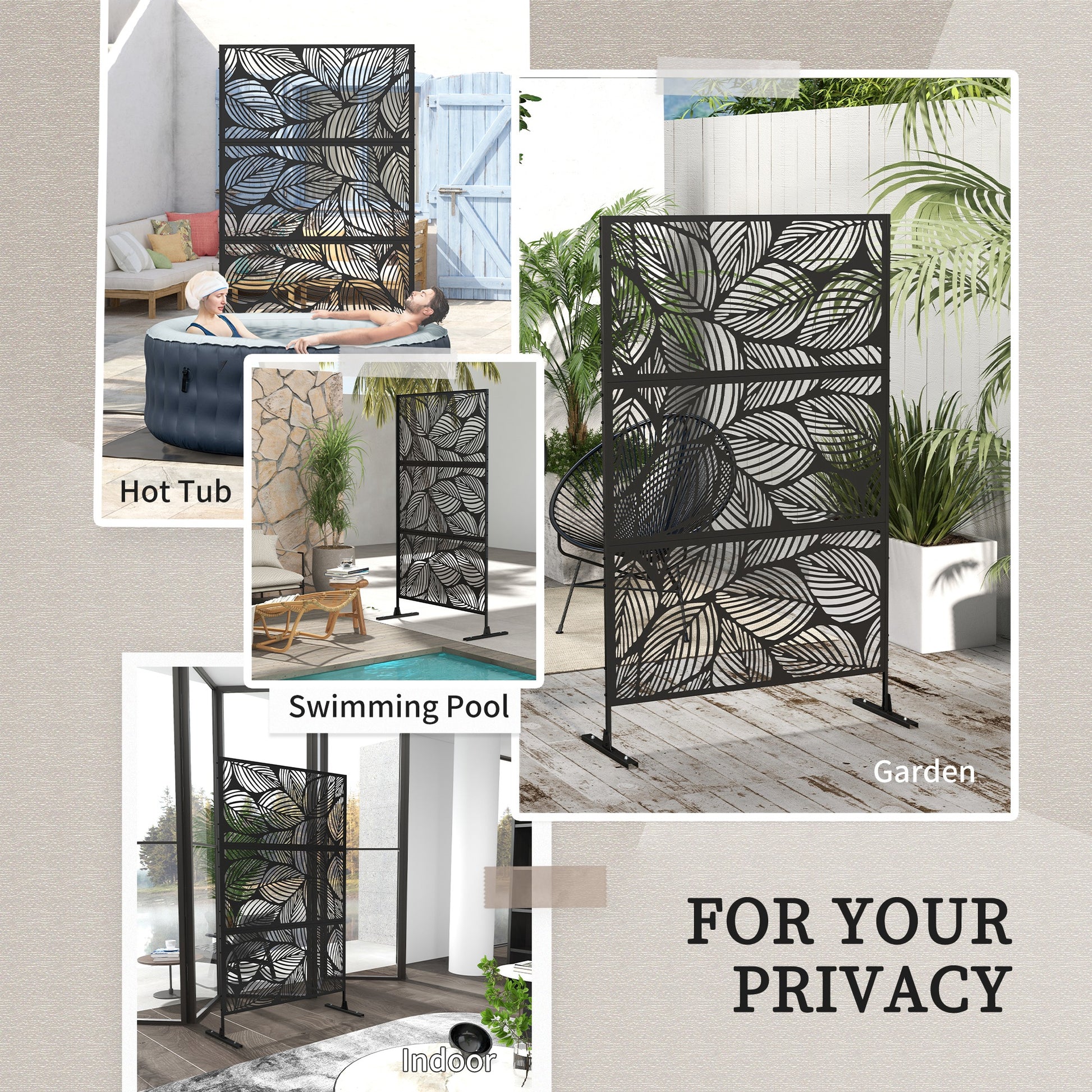 outsunny-metal-decorative-privacy-screen-outdoor-divider-black-leaf