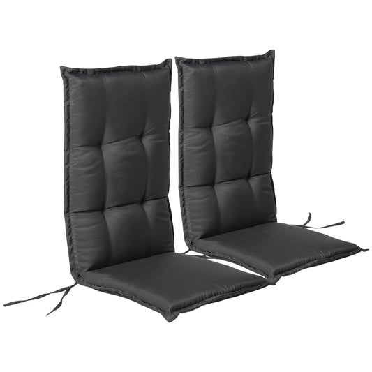 outsunny-seat-pads-polyester-high-back-outdoor-garden-chair-replacement-cushion-grey