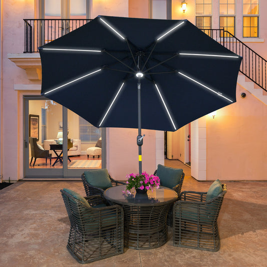 outsunny-2-7m-garden-parasol-sun-umbrella-patio-summer-shelter-w-led-solar-light-angled-canopy-vent-crank-tilt-blue