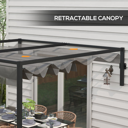 outsunny-3-x-4m-lean-to-pergola-metal-pergola-with-retractable-roof-for-grill-garden-patio-deck