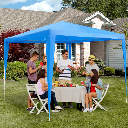 outsunny-2-7m-x-2-7m-garden-gazebo-marquee-party-tent-wedding-canopy-outdoorblue