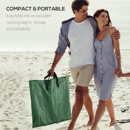 outsunny-metal-frame-pe-fabric-2-pieces-outdoor-beach-reclining-chair-set-w-pillow-green