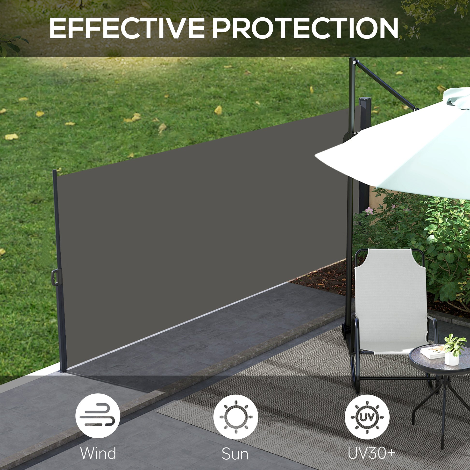 outsunny-retractable-side-awning-outdoor-privacy-screen-for-garden-hot-tub-balcony-terrace-pool-400-x-160cm-dark-grey