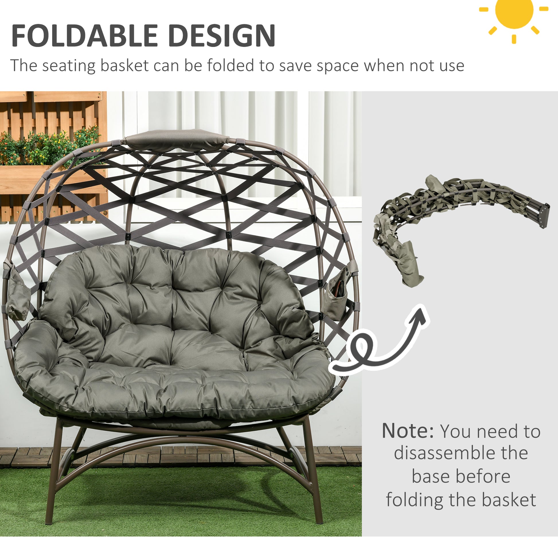 outsunny-2-seater-egg-chair-outdoor-folding-weave-garden-furniture-chair-with-cushion-cup-pockets-sand-brown