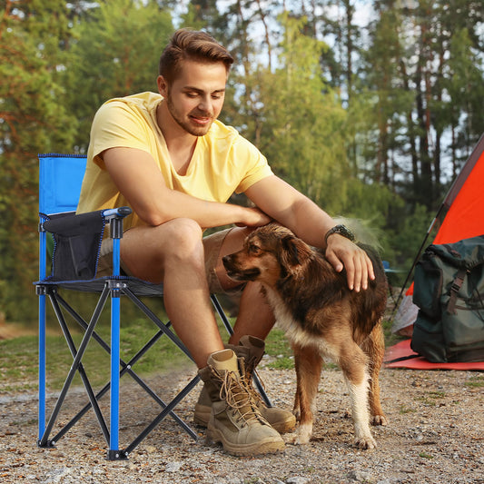 outsunny-metal-frame-sponge-padded-folding-camping-chair-w-pockets-blue