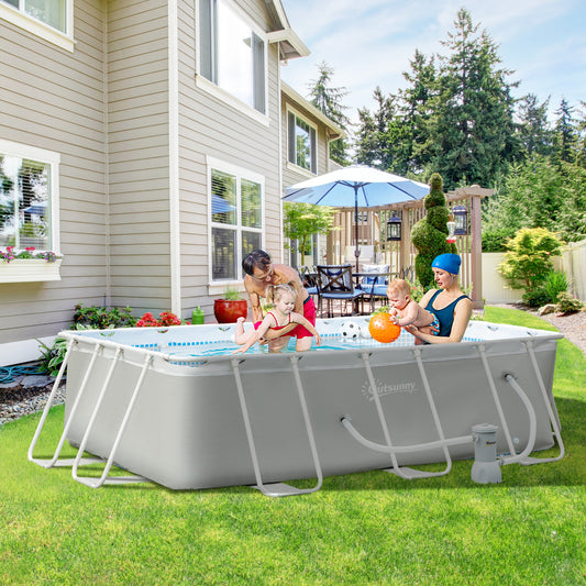 outsunny-steel-frame-pool-with-filter-pump-outdoor-rectangular-frame-above-ground-swimming-pool-340-x-215-x-80-cm-light-grey