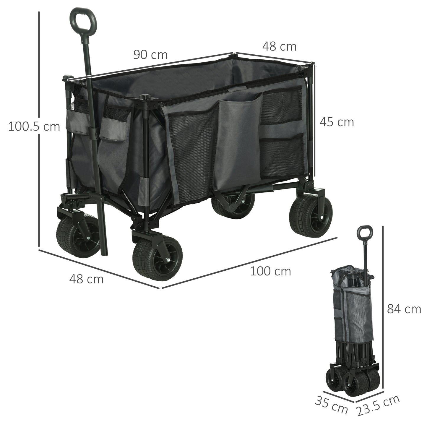 outsunny-folding-garden-trolley-cargo-traile-on-wheels-collapsible-camping-trolley-outdoor-utility-wagon-dark-grey