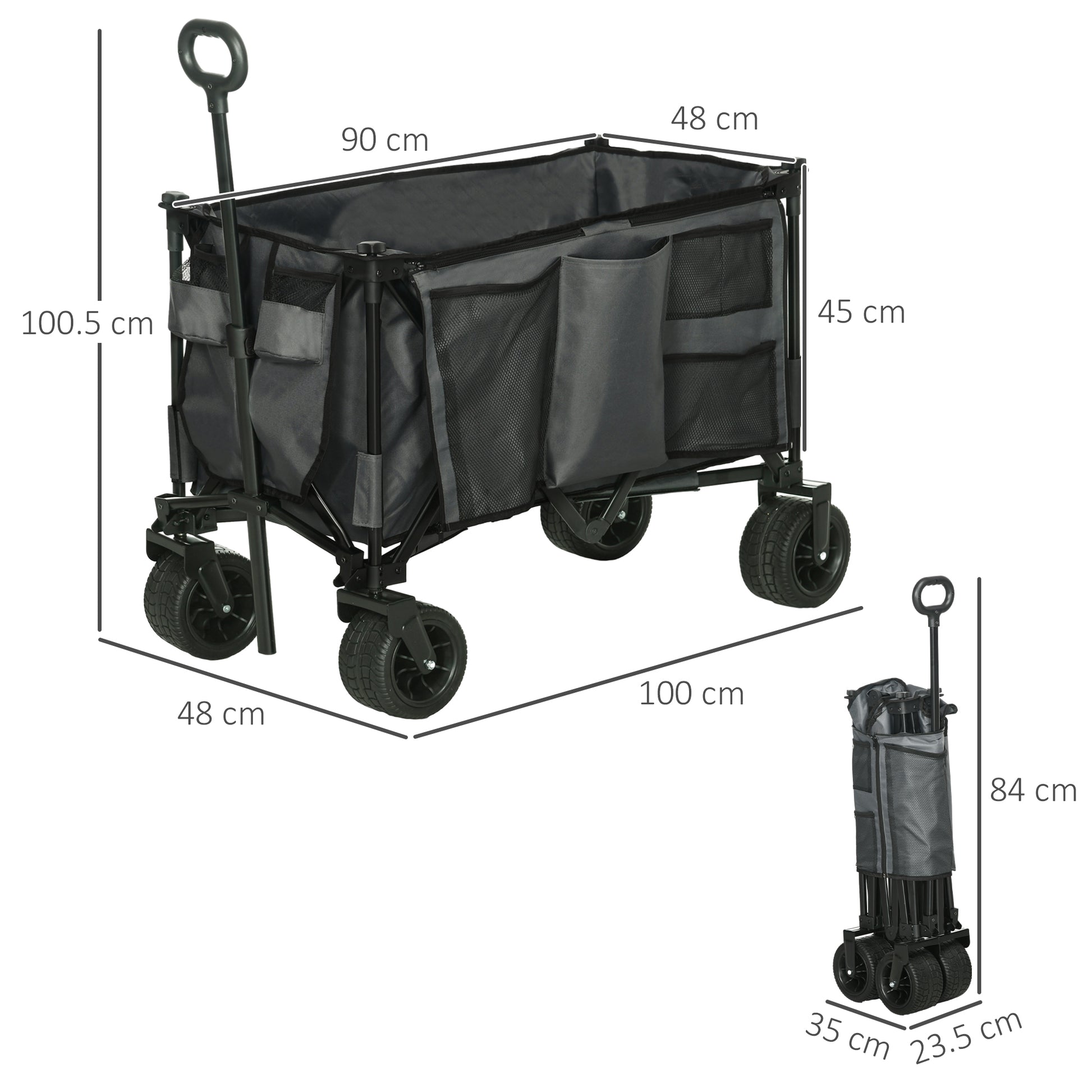 outsunny-folding-garden-trolley-cargo-traile-on-wheels-collapsible-camping-trolley-outdoor-utility-wagon-dark-grey