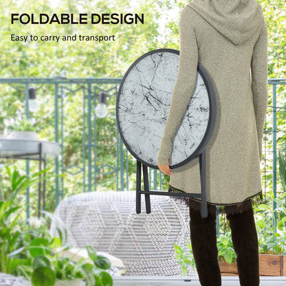 outsunny-45cm-outdoor-side-table-round-folding-patio-table-with-imitation-marble-glass-top-small-coffee-table-white
