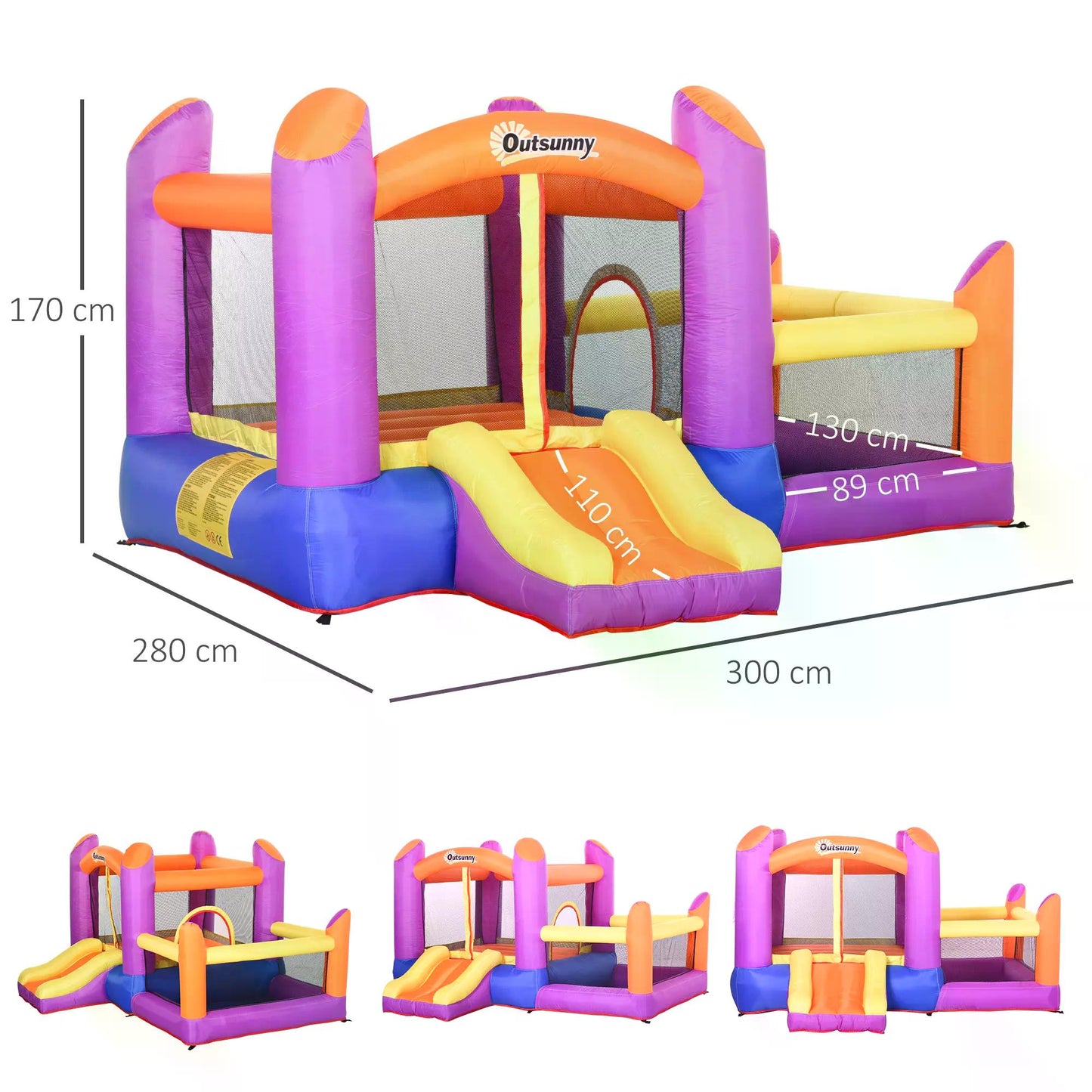 outsunny-kids-bounce-castle-house-inflatable-trampoline-slide-water-pool-3-in-1-with-inflator-for-kids-age-3-12-multi-color-3-x-2-8-x-1-7m