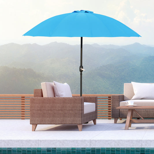 outsunny-garden-umbrella-255cm-table-parasol-with-push-button-tilt-crank-and-ribs-for-garden-lawn-backyard-pool-blue