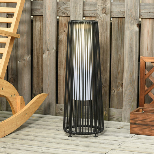 outsunny-patio-garden-solar-powered-lights-woven-resin-wicker-lantern-auto-on-off-for-porch-yard-lawn-courtyard-black