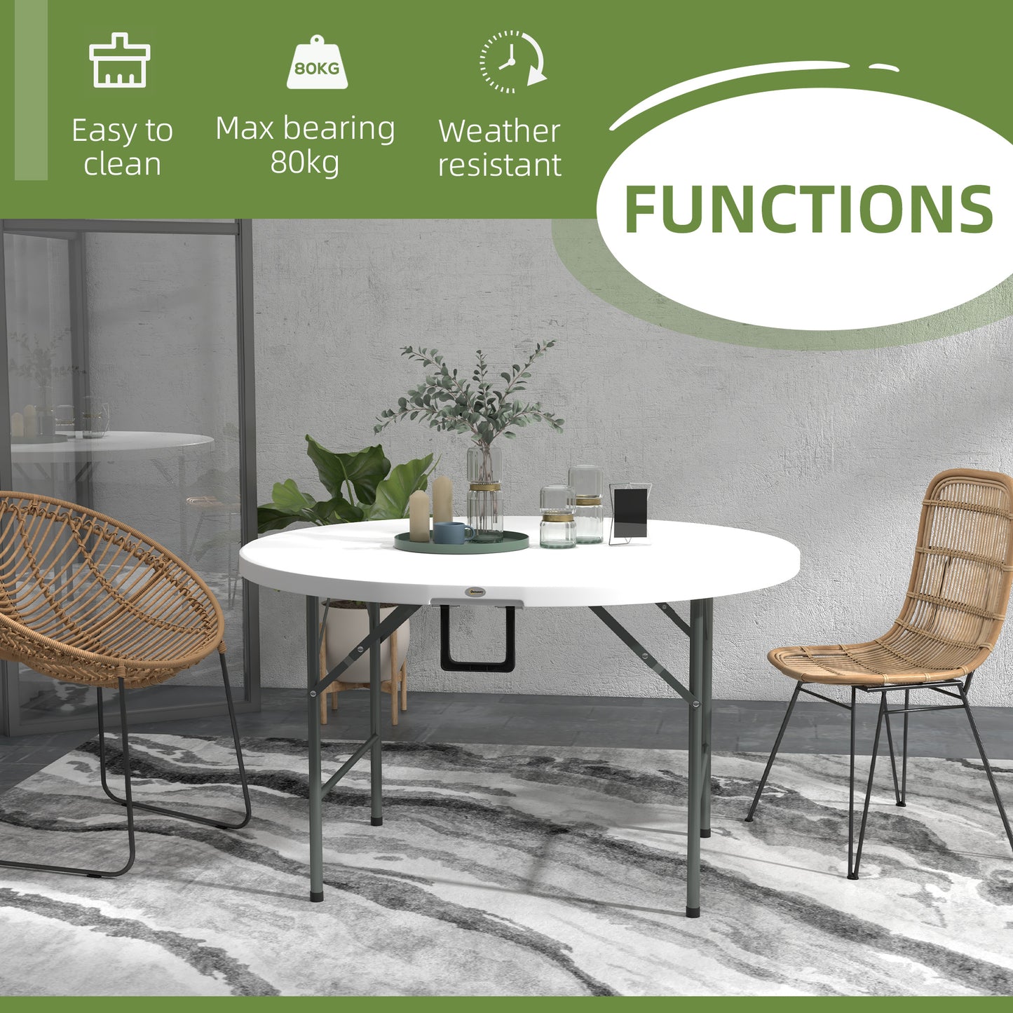 outsunny-122-folding-garden-table-outdoor-hdpe-round-picnic-table-for-6-patio-table-with-metal-frame-white