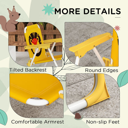 outsunny-kids-picnic-table-and-chair-set-lion-themed-outdoor-garden-furniture-w-foldable-chairs-adjustable-parasol-yellow