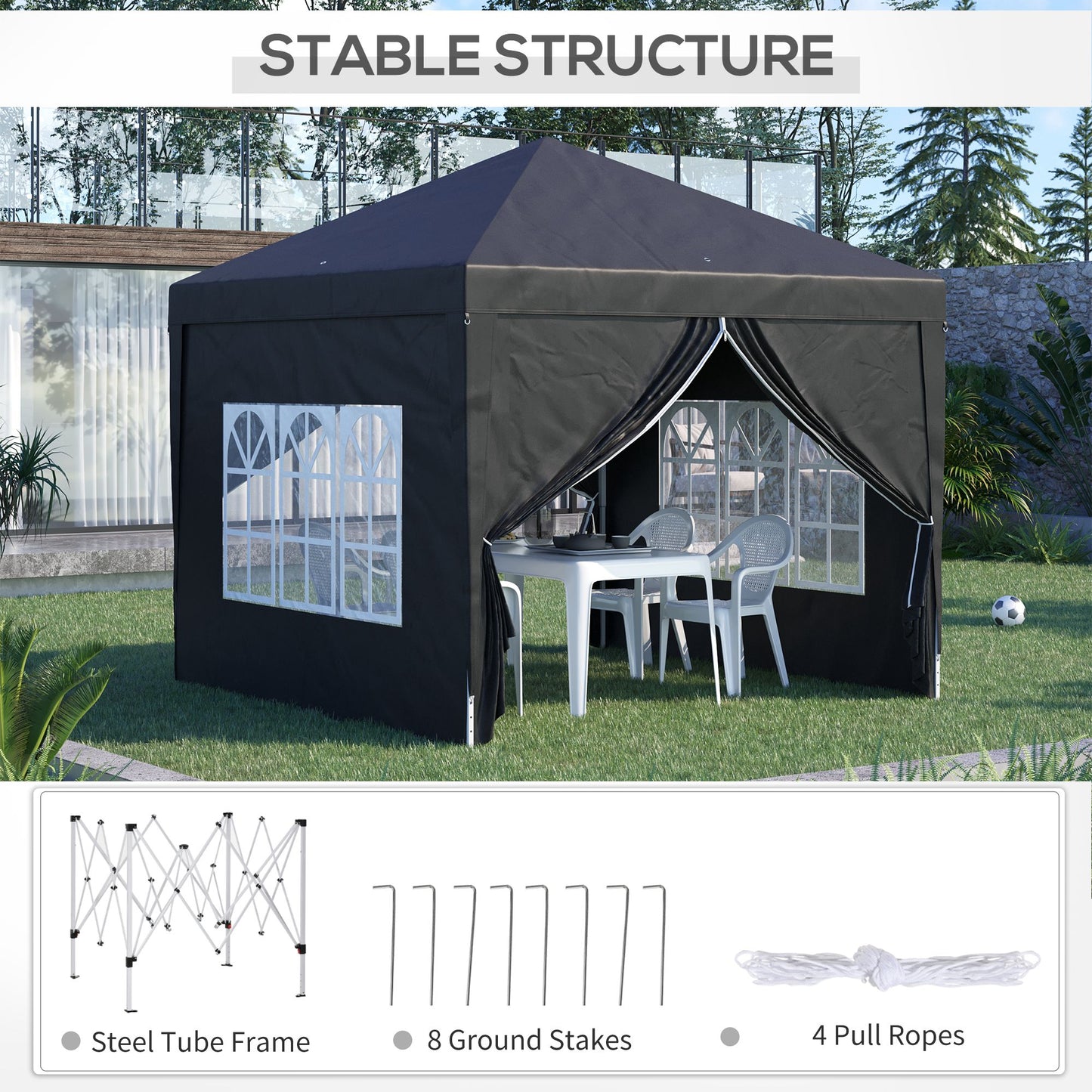 outsunny-3-x-3-meters-pop-up-water-resistant-gazebo-wedding-camping-party-tent-canopy-marquee-with-carry-bag-and-2-windows-black