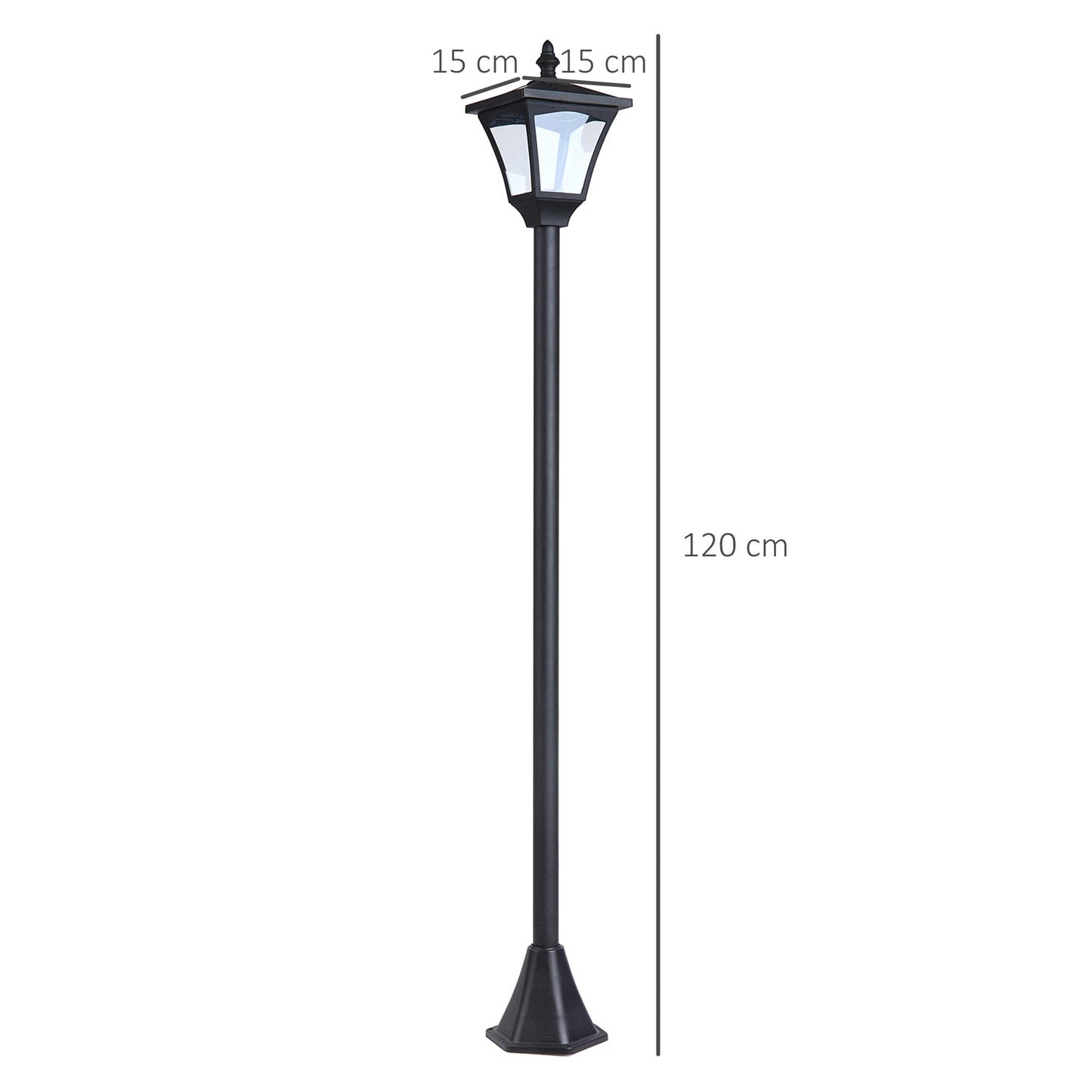 outsunny-set-of-2-outdoor-garden-solar-post-lamp-sensor-dimmable-led-lantern-bollard-ip44-energy-saving-1-2m-tall-black