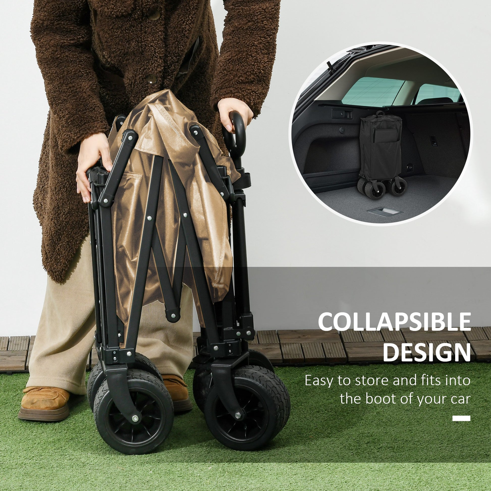 outsunny-folding-garden-trolley-outdoor-wagon-cart-with-carry-bag-for-beach-camping-festival-120kg-capacity-khaki