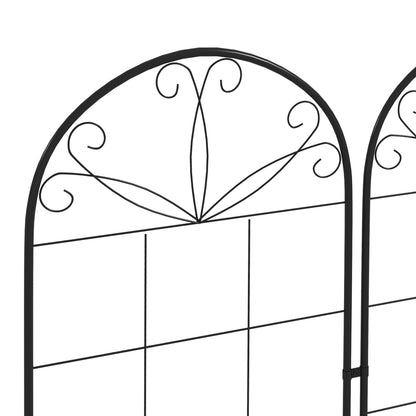 outsunny-metal-trellis-set-of-2-garden-trellis-for-climbing-plants-support-frames-grid-design