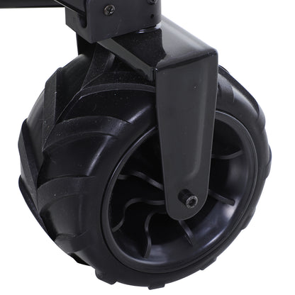 outsunny-outdoor-pull-along-cart-folding-cargo-wagon-trailer-trolley-for-beach-garden-use-with-telescopic-handle-anti-slip-wheel-green