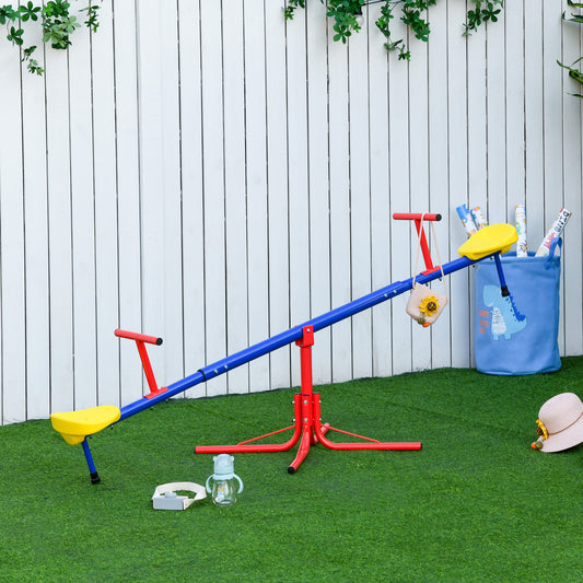 outsunny-kids-360-degree-rotating-metal-seesaw-swivel-teeter-totter-outdoor-toys