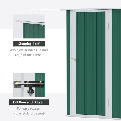 outsunny-4-7ft-x-2-8ft-garden-shed-steel-storage-shed-outdoor-equipment-tool-sloped-roof-door-w-latch-weather-resistant-paint-green