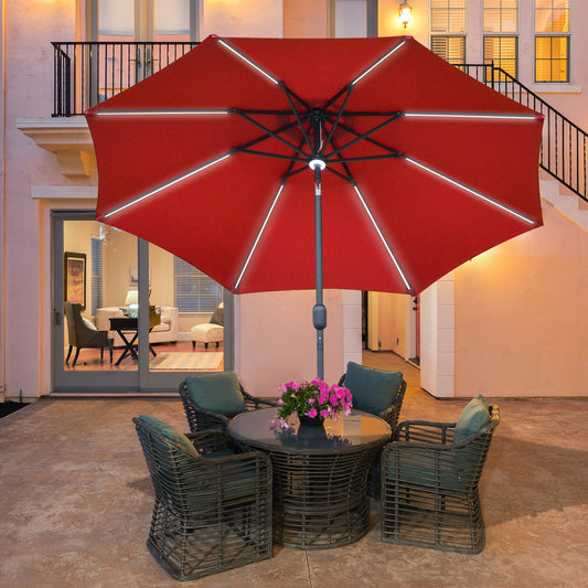 outsunny-2-7m-garden-parasol-sun-umbrella-patio-summer-shelter-w-led-solar-light-angled-canopy-vent-crank-tilt-red