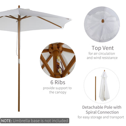 outsunny-2-5m-patio-umbrella-wood-garden-parasol-sun-shade-with-6-ribs-and-top-vent-for-outdoor-white