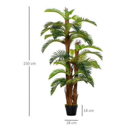 outsunny-set-of-2-artificial-plant-tropical-palm-in-pot-fake-plants-for-home-indoor-outdoor-decor-150cm-green