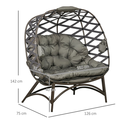 outsunny-2-seater-egg-chair-outdoor-folding-weave-garden-furniture-chair-with-cushion-cup-pockets-sand-brown