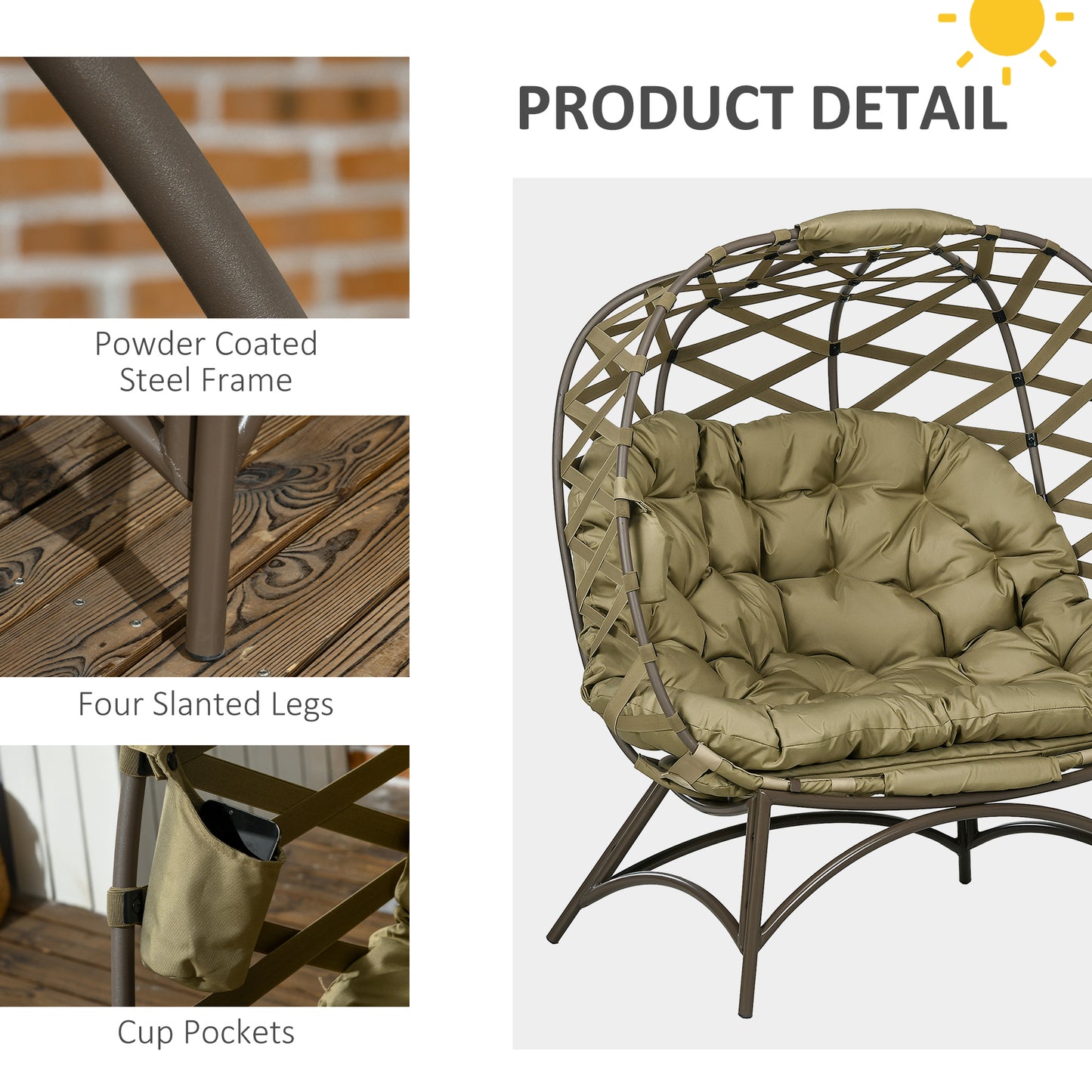 outsunny-2-seater-egg-chair-outdoor-folding-weave-garden-furniture-chair-with-cushion-cup-pockets-khaki