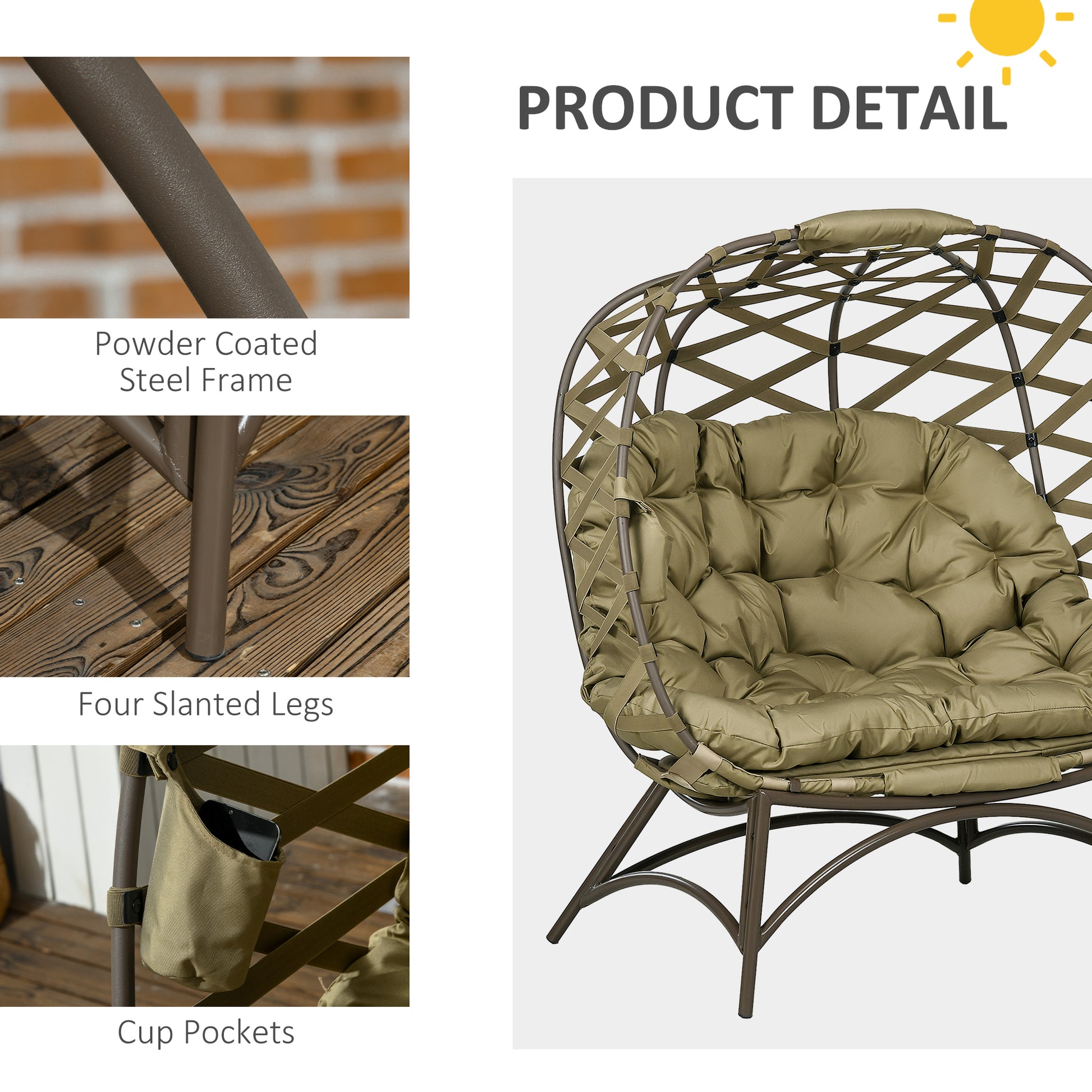 outsunny-2-seater-egg-chair-outdoor-folding-weave-garden-furniture-chair-with-cushion-cup-pockets-khaki