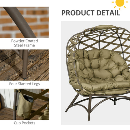 outsunny-2-seater-egg-chair-outdoor-folding-weave-garden-furniture-chair-with-cushion-cup-pockets-khaki
