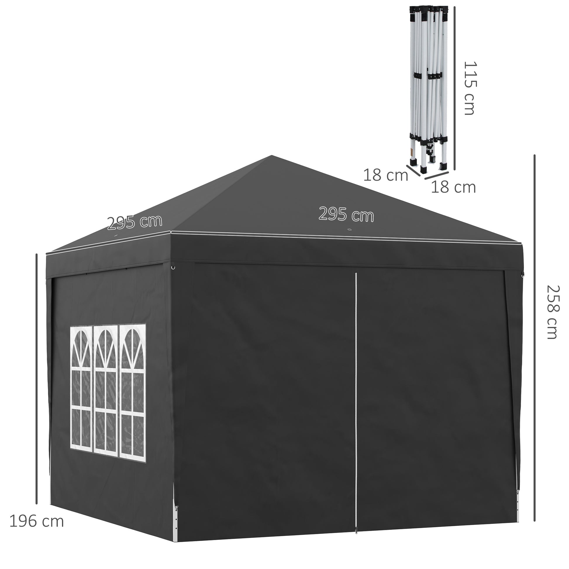 outsunny-3-x-3-meters-pop-up-water-resistant-gazebo-wedding-camping-party-tent-canopy-marquee-with-carry-bag-and-2-windows-black
