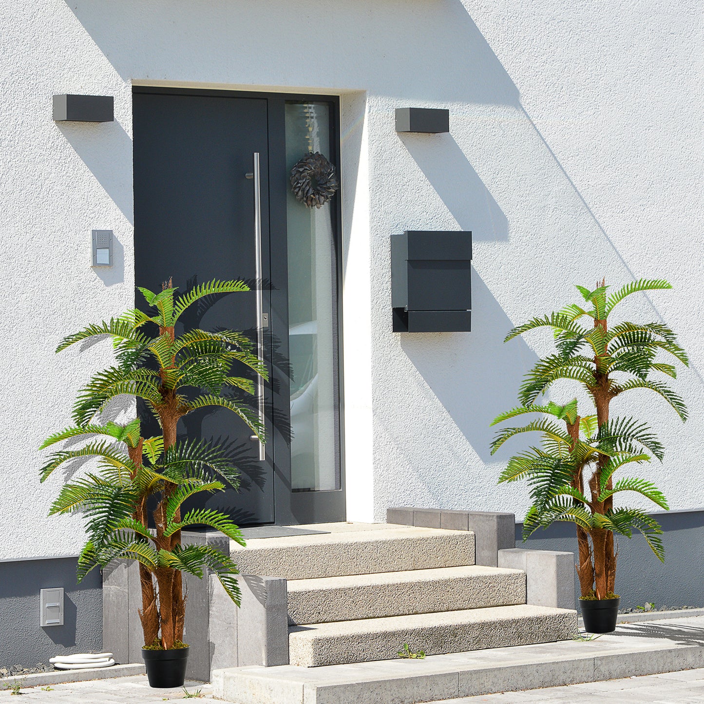 outsunny-set-of-2-artificial-plant-tropical-palm-in-pot-fake-plants-for-home-indoor-outdoor-decor-150cm-green
