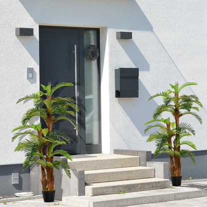 outsunny-set-of-2-artificial-plant-tropical-palm-in-pot-fake-plants-for-home-indoor-outdoor-decor-150cm-green