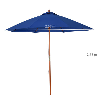 outsunny-2-5m-wood-garden-parasol-sun-shade-patio-outdoor-market-umbrella-canopy-with-top-vent-blue