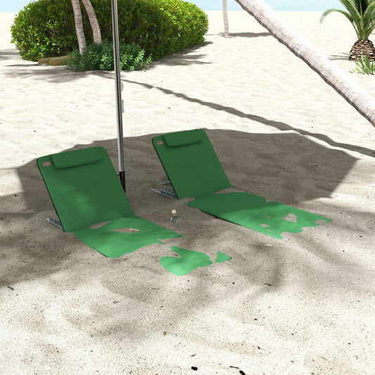 outsunny-metal-frame-pe-fabric-2-pieces-outdoor-beach-reclining-chair-set-w-pillow-green
