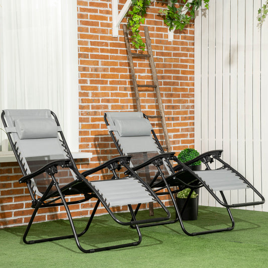 outsunny-garden-recliner-chairs-set-of-2-outdoor-foldable-zero-gravity-chairs-set-w-footstool-and-detachable-headrest-grey