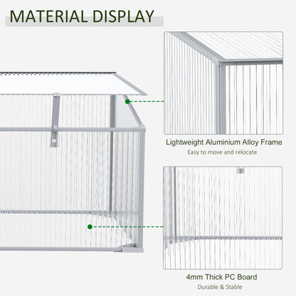 outsunny-garden-polycarbonate-cold-frame-greenhouse-grow-house-flower-vegetable-plants-bed-aluminium-frame-99l-x-60w-x-44h-cm