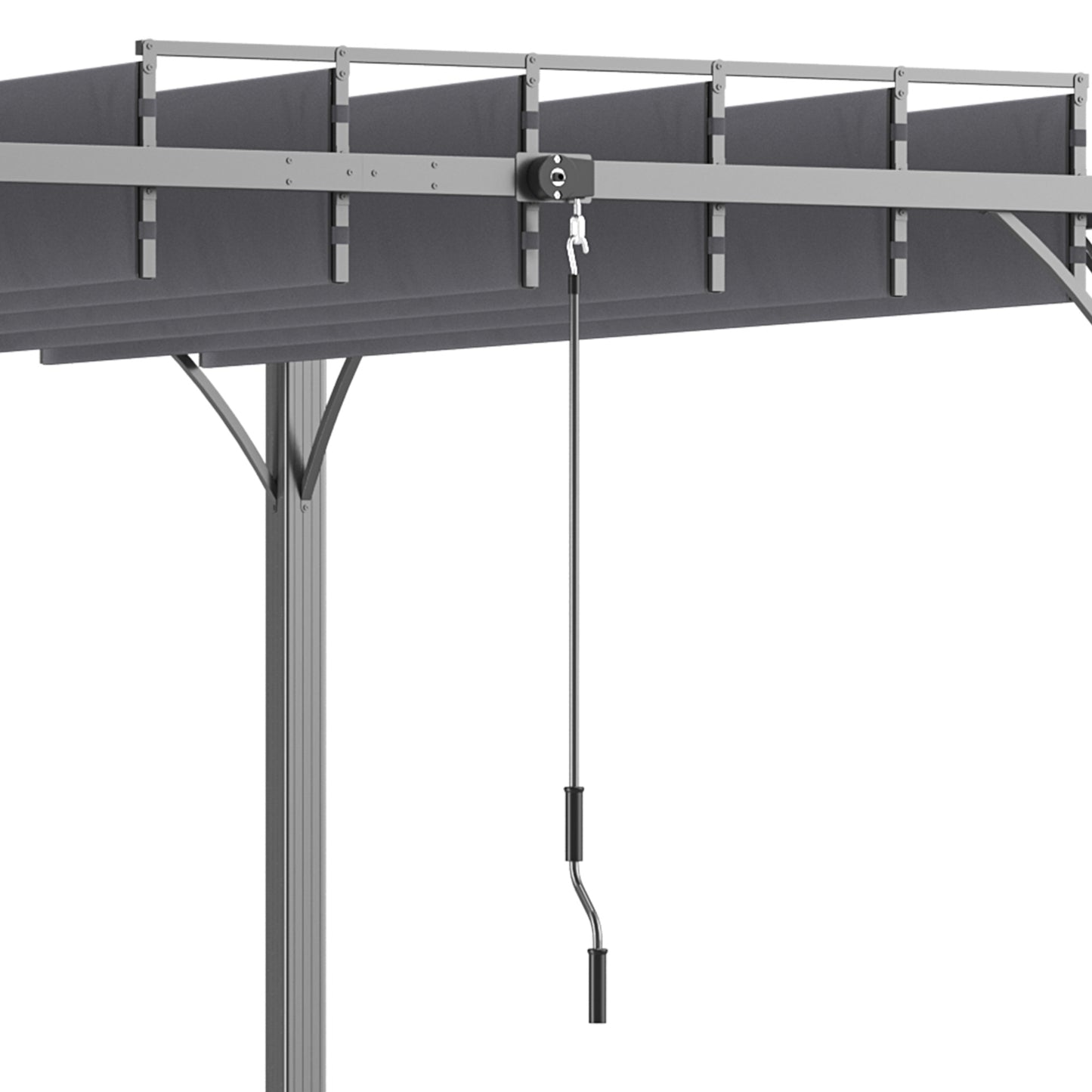 outsunny-3-x-3m-outdoor-pergola-with-retractable-roof-aluminium-louvered-patio-gazebo-canopy-for-lawn-garden-patio-grey
