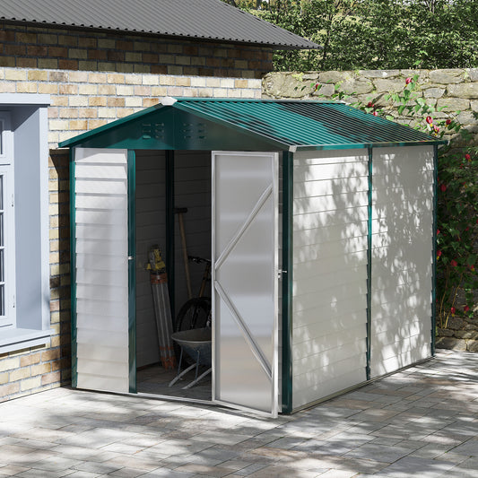 outsunny-9ft-x-6ft-galvanized-metal-garden-shed-outdoor-storage-shed-with-sloped-roof-lockable-door-tool-storage-shed-for-backyard-patio-white