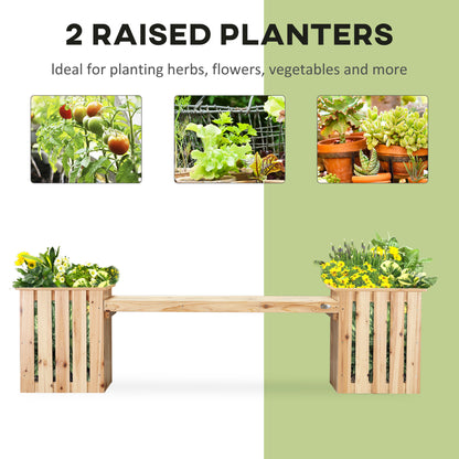 outsunny-wooden-planters-bench-combination-flower-pot-planter-box-with-garden-bench-for-patio-park-and-deck-192-x-43-x-50-cm-natural