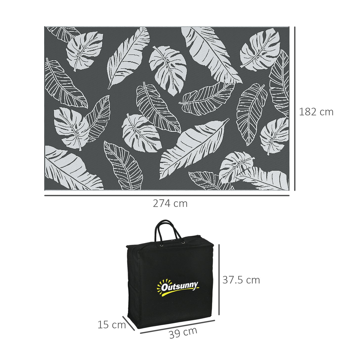 outsunny-plastic-straw-reversible-rv-outdoor-rug-with-carry-bag-182-x-274cm-grey-and-white