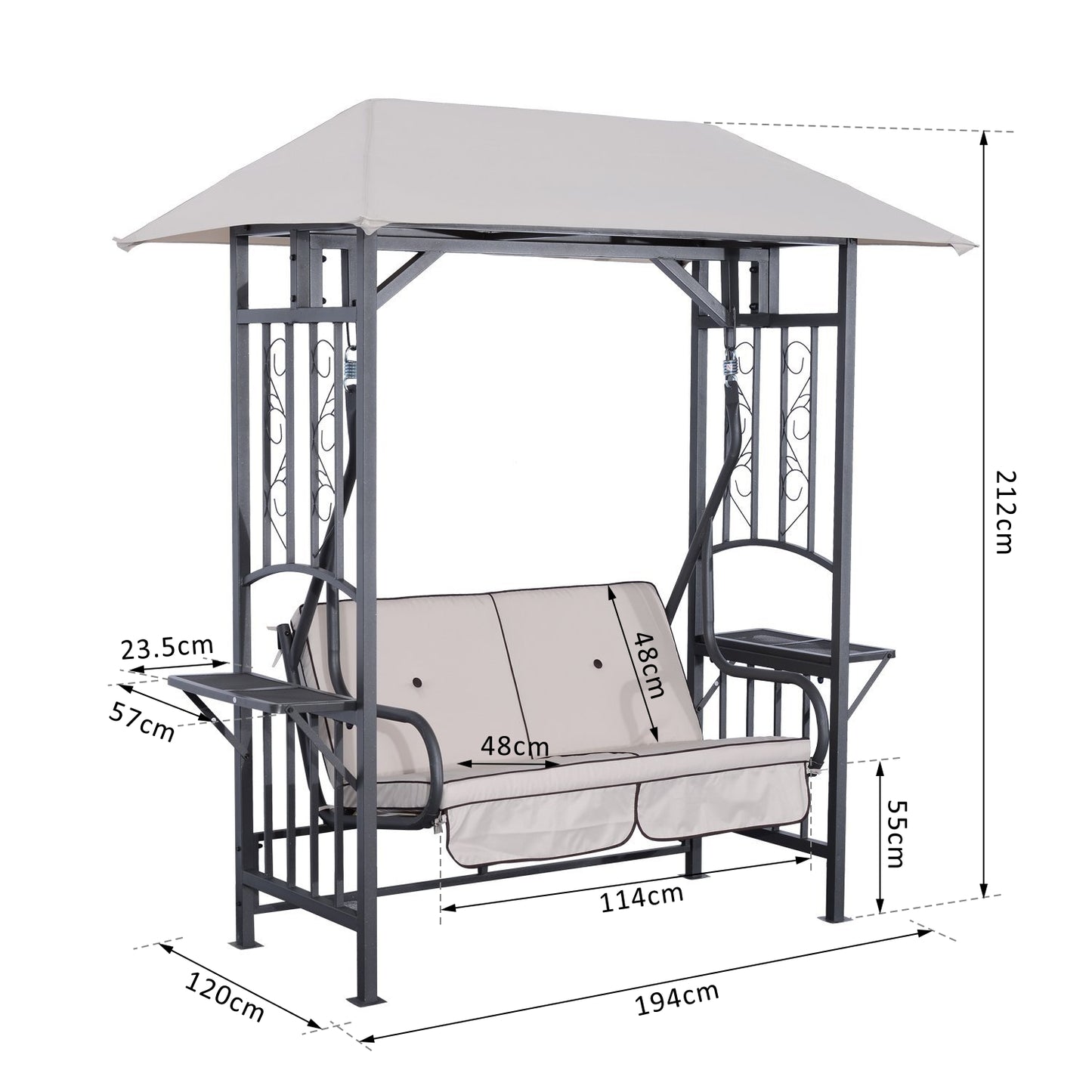 outsunny-outdoor-garden-2-seater-canopy-swing-chair-seat-porch-loveseat-vintage-hammock-cushioned-seat-w-and-side-drink-panel