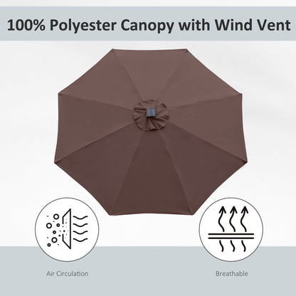 outsunny-2-7m-garden-parasol-sun-umbrella-patio-summer-shelter-w-led-solar-light-angled-canopy-vent-crank-tilt-coffee-brown
